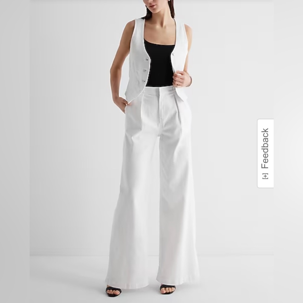 Express Super High Waisted Wide Leg Jeans